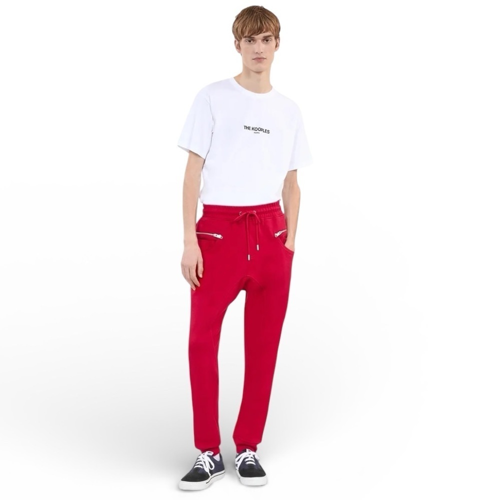 THE KOOPLES JOGGING TAILLE ÉLASTIQUÉE - TRACKSUIT BOTTOMS - BLOOD Size Small NWT